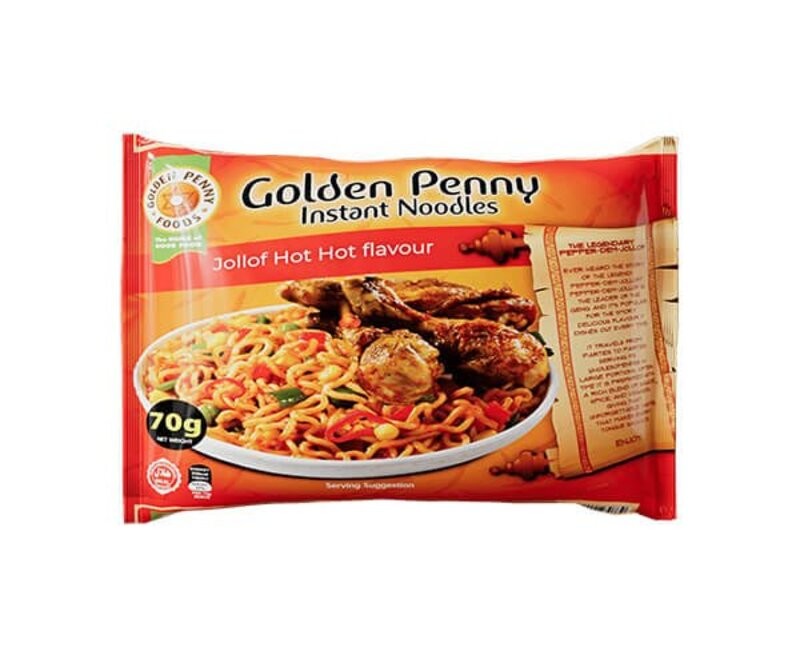 GOLDEN PENNY JOLLOF HOT HOT NOODLES 70G ₦₦217.00-₦14,360.00
