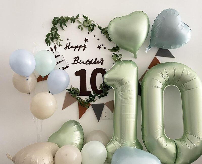 40in SATIN OLIVE GREEN NUMBER 0 FOIL BALLOON ₦7,500.00