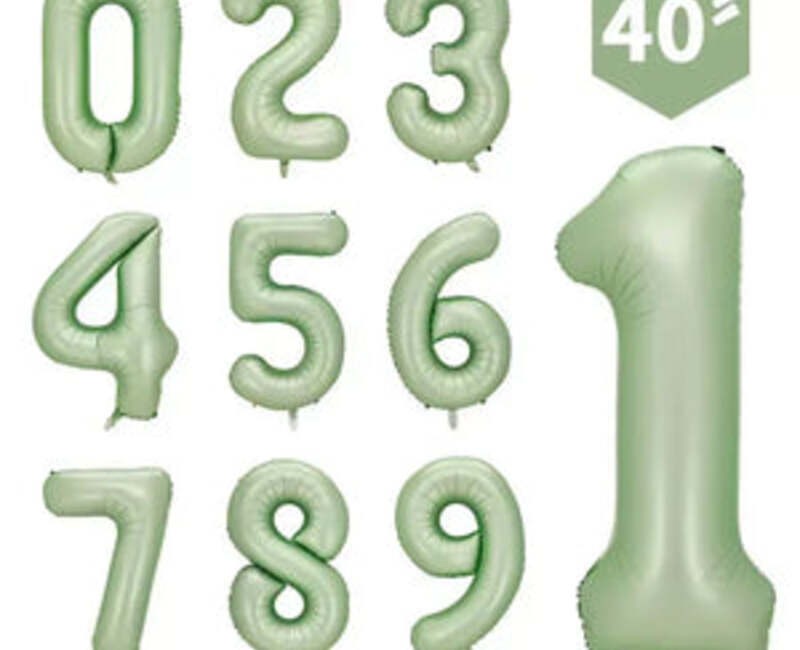 40in SATIN OLIVE GREEN NUMBER 0-9 FOIL BALLOON ₦12,465.46