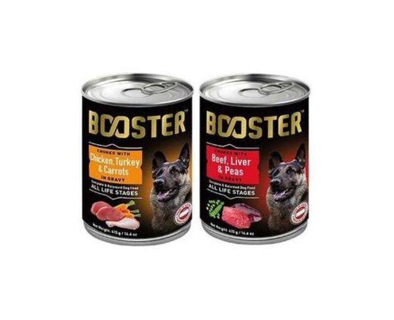 BOOSTER CHUCKS CHIKEN, TURKEY CARROT IN GRAVY 400G (ALL LIFE STAGES)  ₦45,000