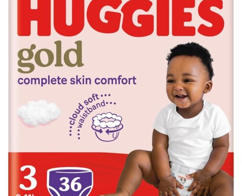 HUGGIES GOLD UNISEX PANTS SIZE 3 PACK 36