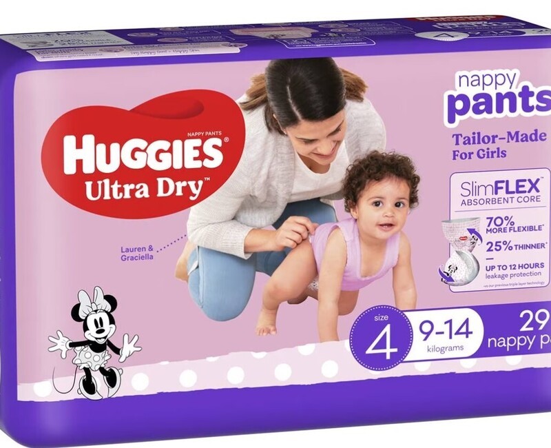 HUGGIES ULTRA DRY PANTS SIZE4 (9-12) PACK 29