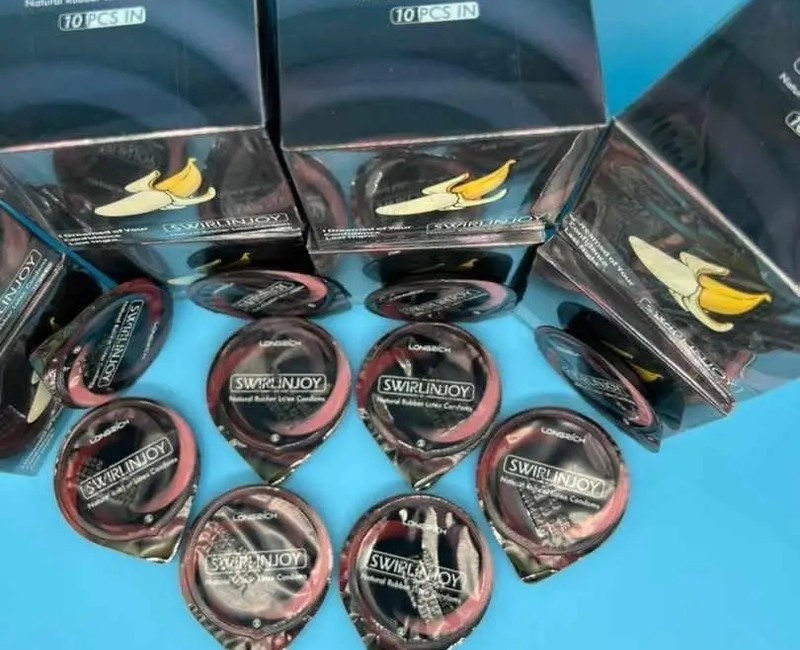 LONGRICH SWIRLINJOY LATEX CONDOMS