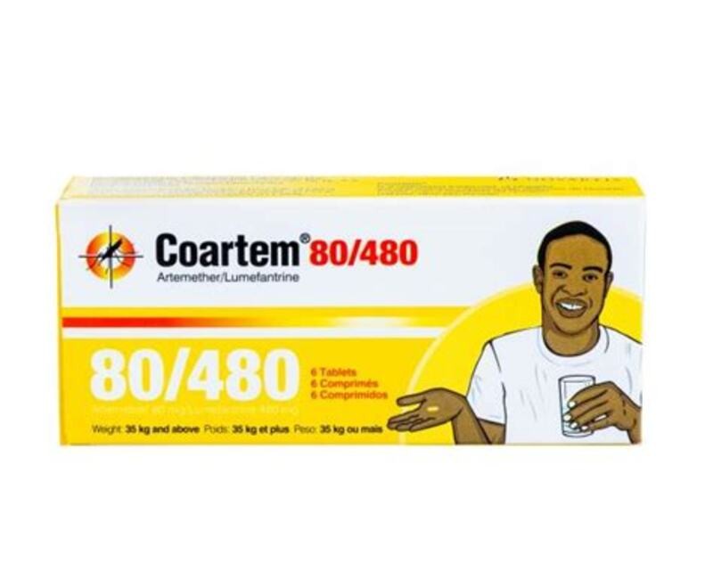 COARTEM TAB 80/480MG X 6 (ADULT)