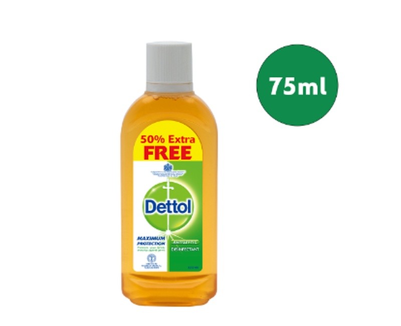 Dettol Liquid Antiseptic 75ml Extra Fill × 96