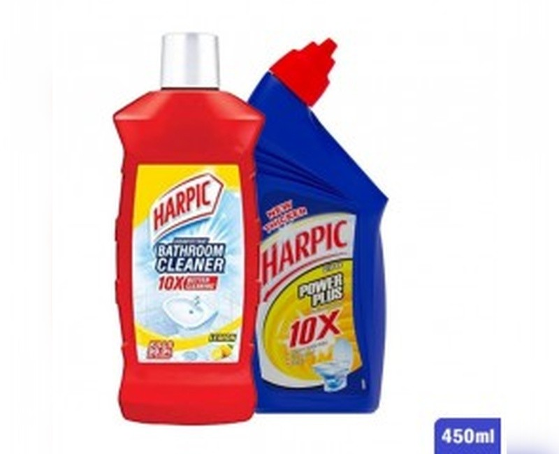 Harpic Bathroom Cleaner Lemon + Power Plus Citrus – 450ml x 12
